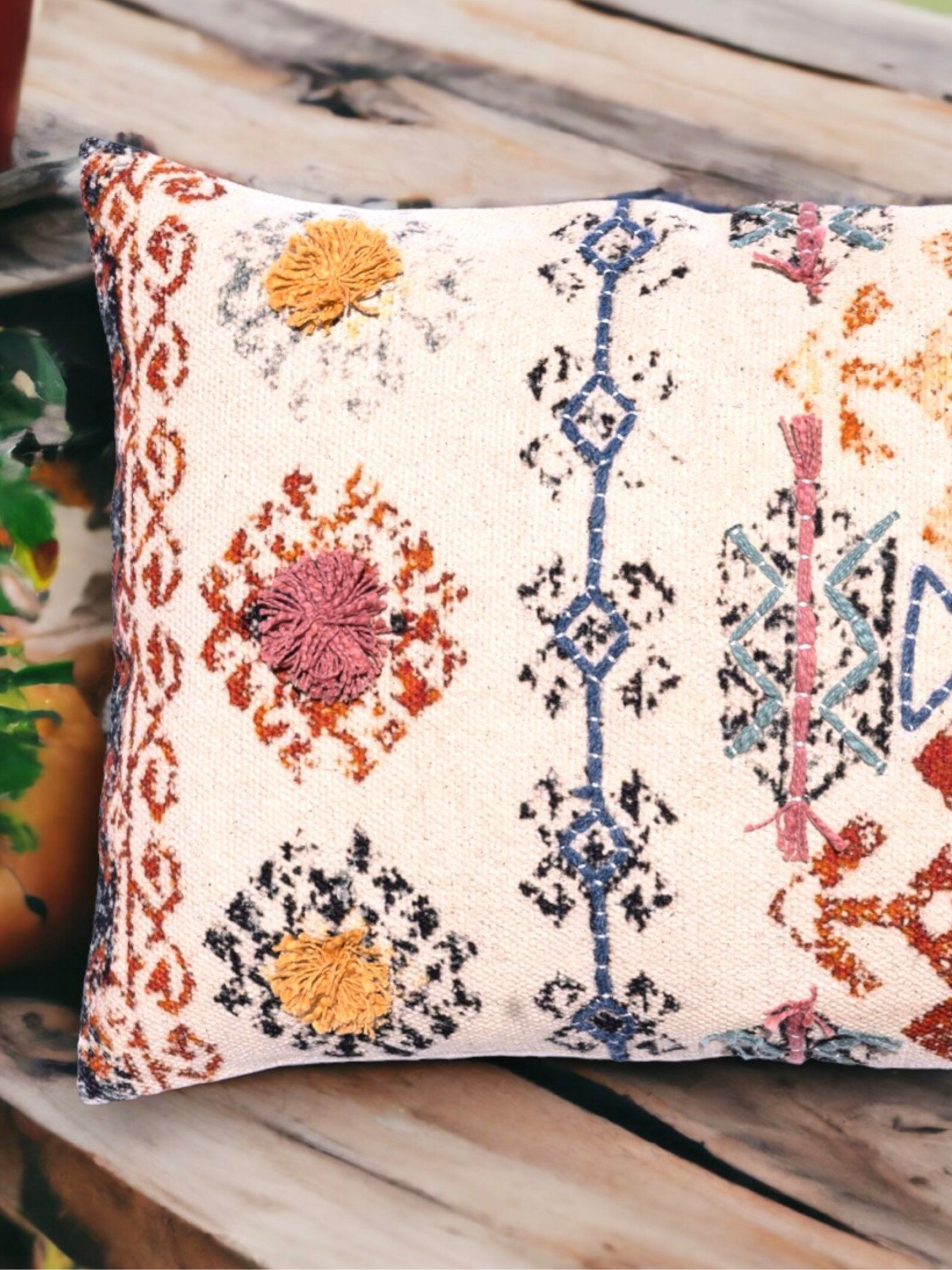 Pauk Embroidered Pillow Cover