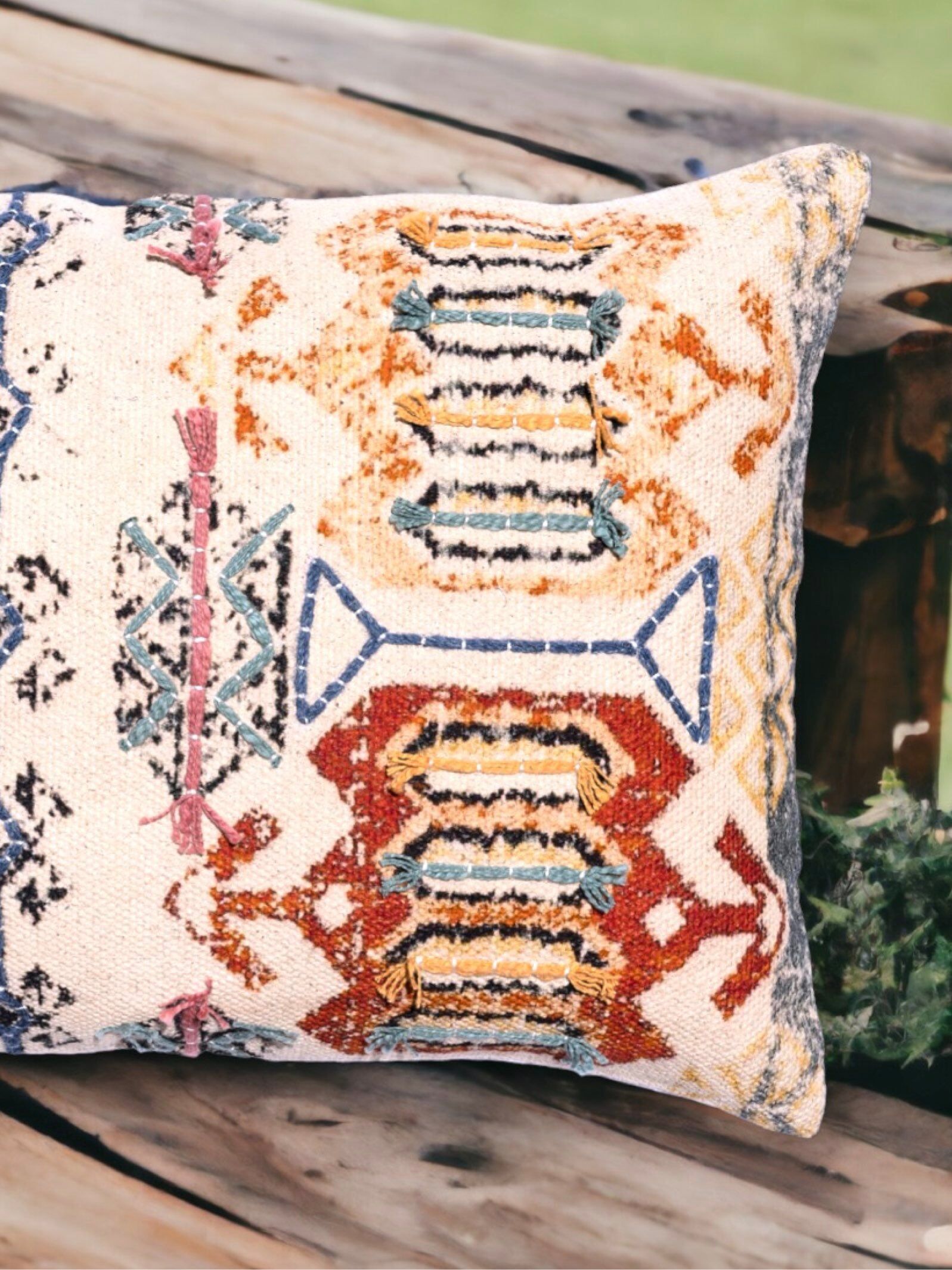 Pauk Embroidered Pillow Cover