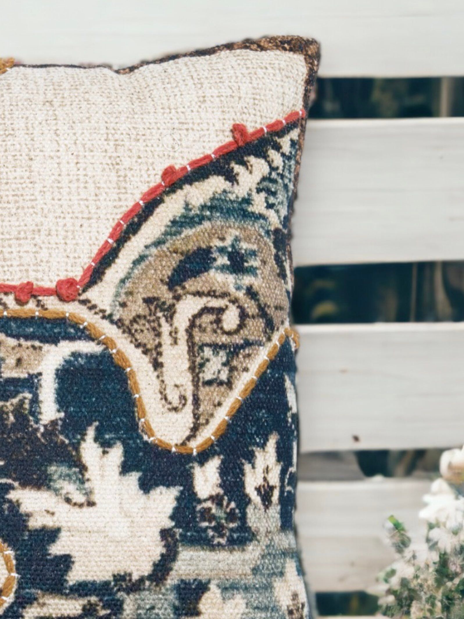 Nain Embroidered Cushion Cover