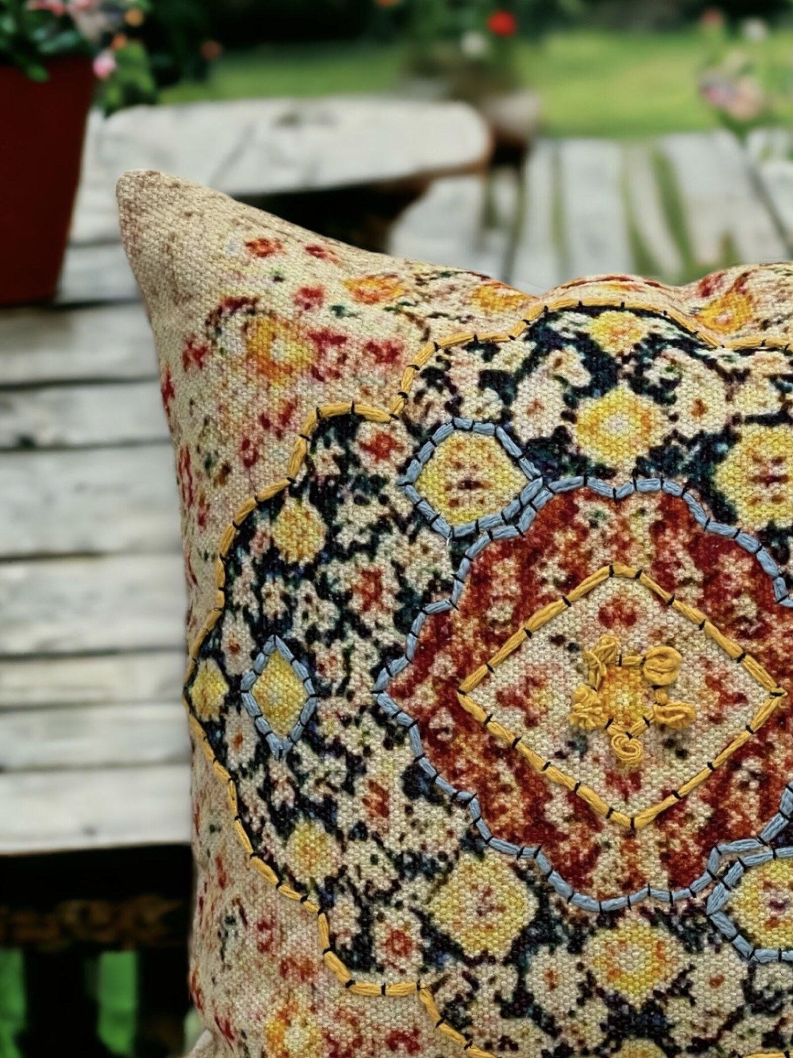 Embroscape Embroidered Cushion Cover