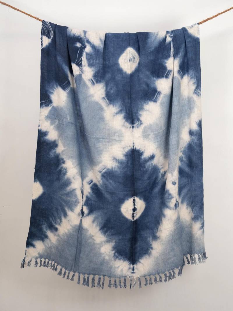 Diamond Tie-Dye Throw-1